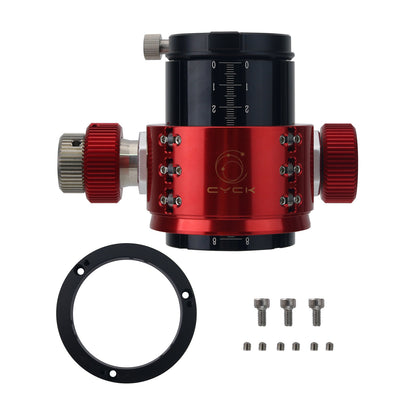 CYCK 55.7mm Travel Telescope Focuser with Round Adapter Ring for Sky-Watcher 130PDS/250F4 Deep Space Photography