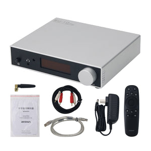 BRZHIFI SU10-PRO Silvery AK4499X2 Hi-end DAC Audio Decoder HiFi Bluetooth5.3 with 12V/2A High Speed Linear Power Supply