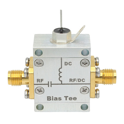 Gold-plated Connector 0.01-6GHz RF Bias Tee 2A High Current DC Block with SMA Female Connector