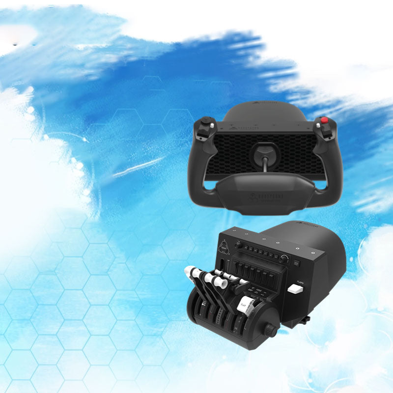 Original ALPHA Flight Controls Lite Version Yoke Flight Simulator + Original Throttle for Honeycomb