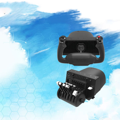 Original ALPHA Flight Controls Lite Version Yoke Flight Simulator + Original Throttle for Honeycomb