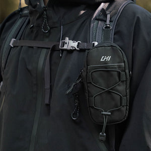 CHI Black Bag+ Backpack Shoulder Strap Accessory Pouch Outdoor Expansion Shoulder Bag for Hiking