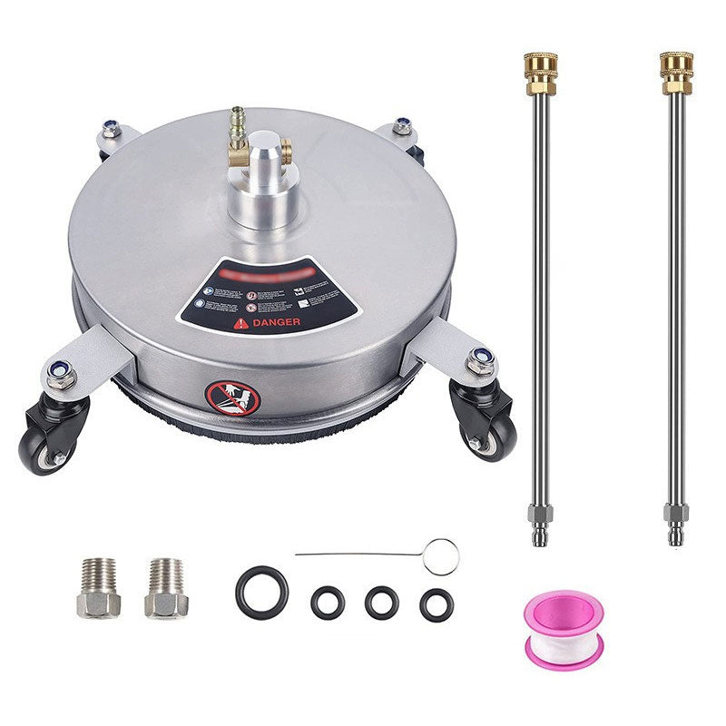 13" 4000PSI Stainless Steel Pressure Washer Surface Cleaner Attachment for Driveways and Sidewalks
