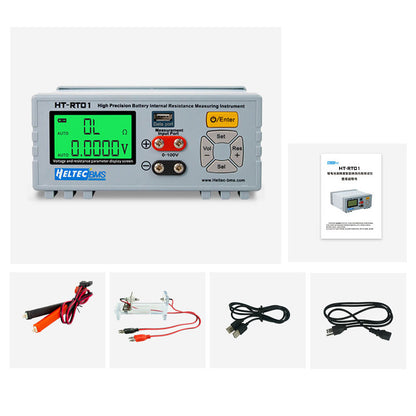 HT-RT01 Battery Internal Resistance Tester – 1µΩ to 200Ω &amp; 1mV to ±100VDC for Lithium Battery Packs