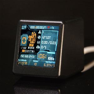ESP32 1000KH/s BTC Miner Solo Miner &amp; Small Home Desktop Clock (Black) - Quiet Operation &amp; Wifi