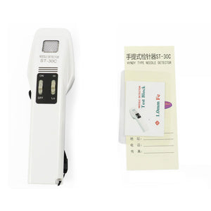 ST-30C Handheld Needle Detector – Sound &amp; Light Alarms w/ Adjustable Sensitivity for Broken Needles