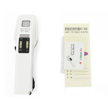 ST-30C Handheld Needle Detector – Sound &amp; Light Alarms w/ Adjustable Sensitivity for Broken Needles