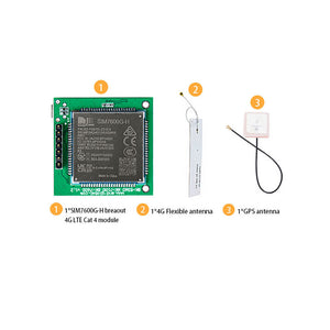 SIM7600G-H Module SIM7600G H 4G LTE CAT 4 Module with 2 Antennas Including 4G Flexible Antenna