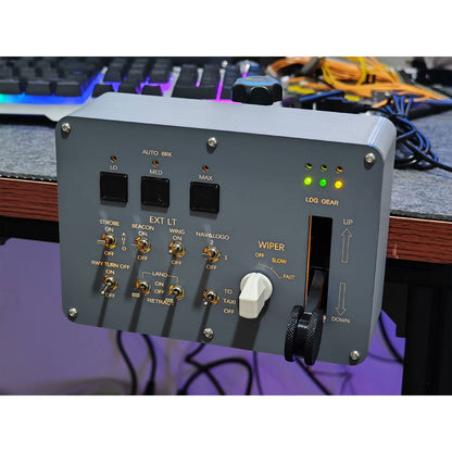 PETG 3D-printed Light Landing Gear Control Box for 2020 FENIX320 Flight Racing Game Simulator