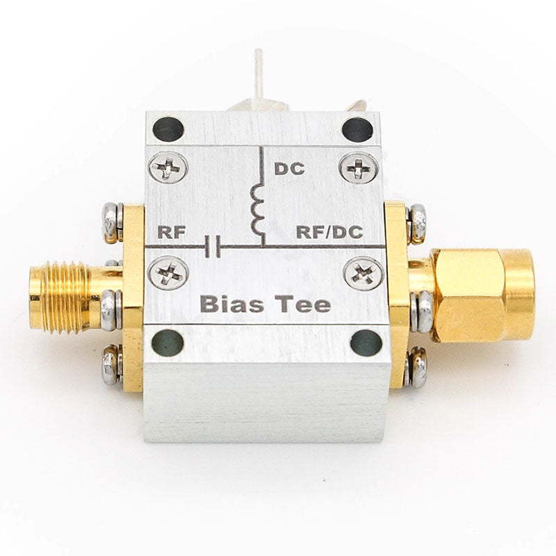 0.01-4.2GHz 50ohms DC Bias Tee RF Feedback High Current DC Block with SMA Female to Male Connector