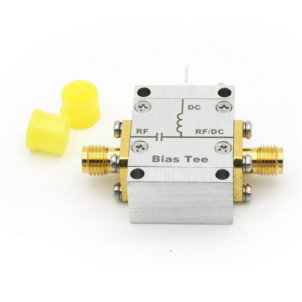 0.01-8GHz 50ohms DC Bias Tee RF Feedback High Current DC Block with SMA Female to Female Connector