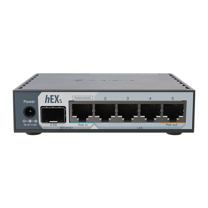 Mikrotik E60iUGS hEX S (2025) RB760iGS Upgraded Compact Wired ROS Router 5xGigabit Ethernet + 2.5G SPF Cage