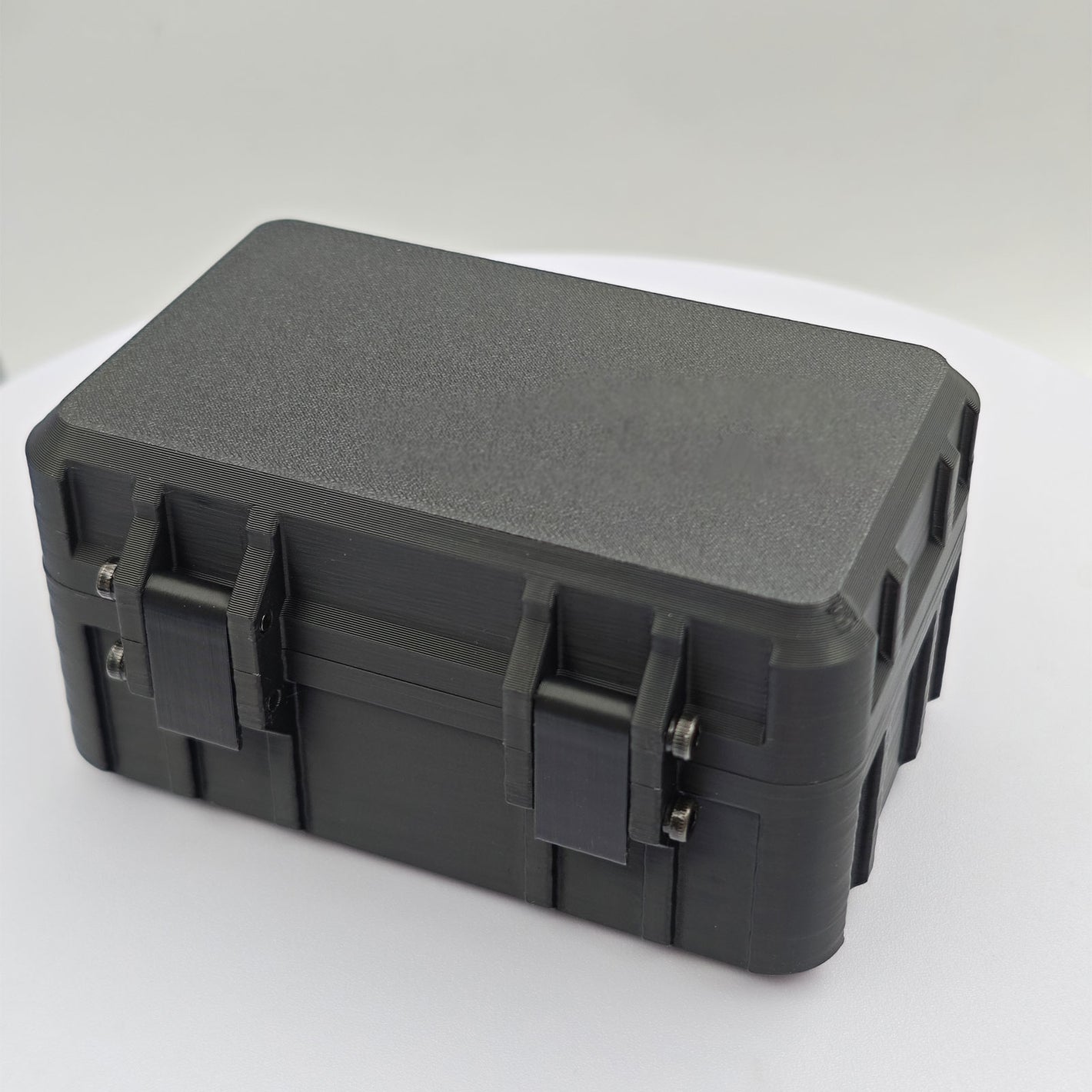 Shockproof 3D Printed Action Camera Case Storage Box (Black-and-White Logo) for DJI Action 3/4/5 Pro
