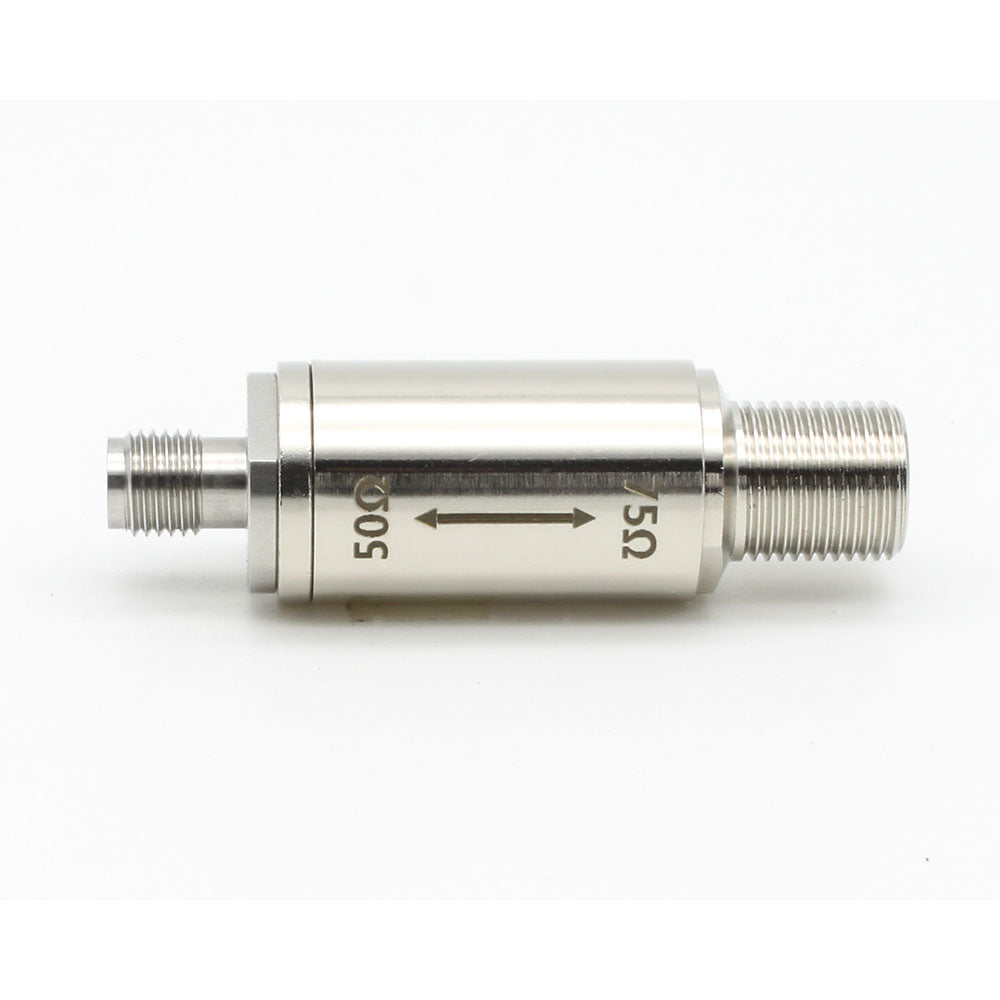 DC-3GHz Impedance Converter 50ohms to 75ohms/75ohms to 50ohms RF Impedance Adapter (SMA Female to F-Type Female Connector)