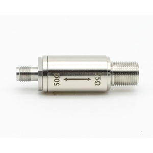 DC-3GHz Impedance Converter 50ohms to 75ohms/75ohms to 50ohms RF Impedance Adapter (SMA Female to F-Type Female Connector)
