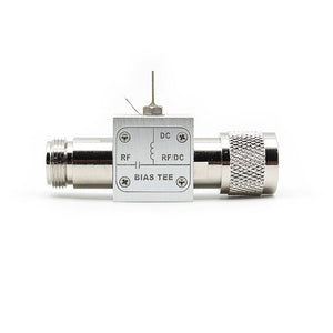 0.01-3GHz Bias Tee 2A High Current 50V RF DC Block 75ohms with N-Type Female to Male Connector