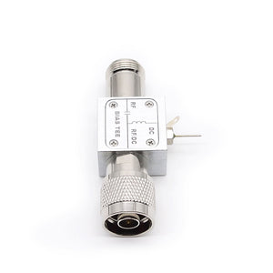 0.01-3GHz Bias Tee 2A High Current 50V RF DC Block 75ohms with N-Type Female to Male Connector