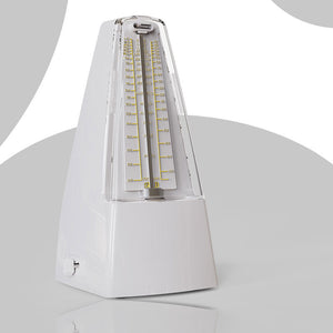 Classic White Mechanical Metronome 40-208 Beats Metronome with Metal Movement for Piano/Zheng/Violin/Guitar