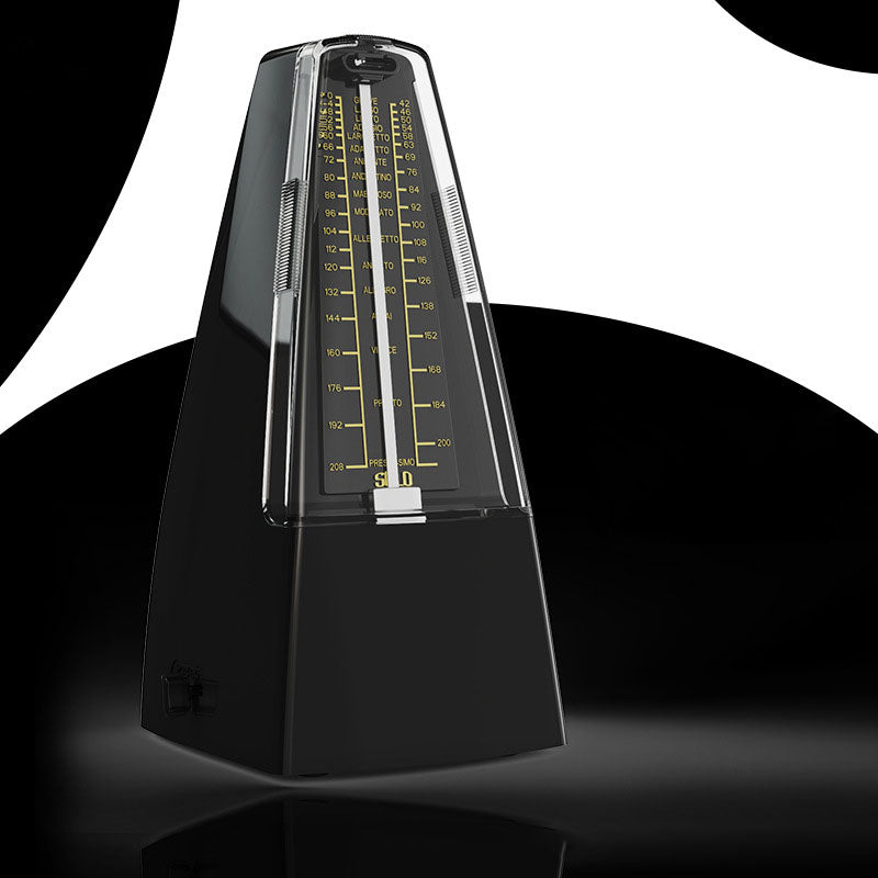 Classic Black Mechanical Metronome 40-208 Beats Metronome with Metal Movement for Piano/Zheng/Violin/Guitar