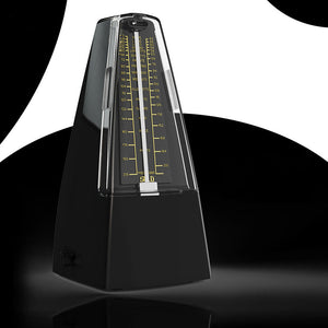 Classic Black Mechanical Metronome 40-208 Beats Metronome with Metal Movement for Piano/Zheng/Violin/Guitar