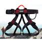 Black High Strength Polyester Seat-type Safety Belt Outdoor Fast Drop Climbing Waist Protection Belt