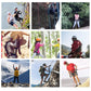 Blue High Strength Polyester Seat-type Safety Belt Outdoor Fast Drop Climbing Waist Protection Belt