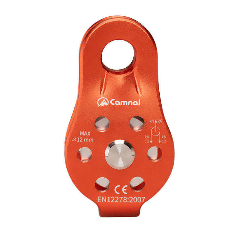 Mini Fixed Single Pulley 26KN Aluminum Alloy Climbing Pulley for Outdoor Mountaineering/Lifting/Rescue