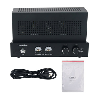 Oldchen HI-FI Stereo Tube Amplifier 300B 9Wx2 Class A Standard Version Bluetooth Tube Amp Black