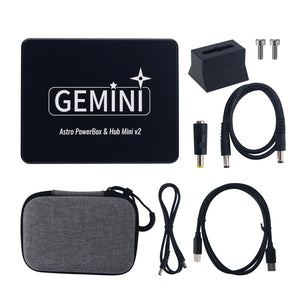 Gemini PowerBox &amp; Hub Mini V2 USB3.1 Hub High Speed Astronomical Power Management Box with Dovetail Plate