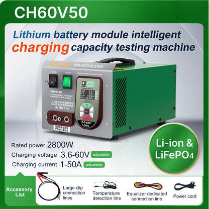 SUNKKO CH60V50 Professional Lithium Battery Pack Intelligent Charger 1-50A 2800W for Li-ion/LifePO4 Battery Modules