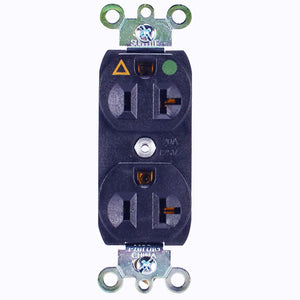 Crosbon 20A 250V US Type Duplex Receptacle Medical Grade Outlet Hifi Audio Wall Outlet (Black)