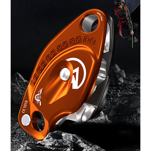 Camnal Orange Outdoor Descender 15KN 10-12mm Rope Climbing Lift Retarder High Altitude Operation Protector