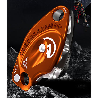 Camnal Orange Outdoor Descender 15KN 10-12mm Rope Climbing Lift Retarder High Altitude Operation Protector