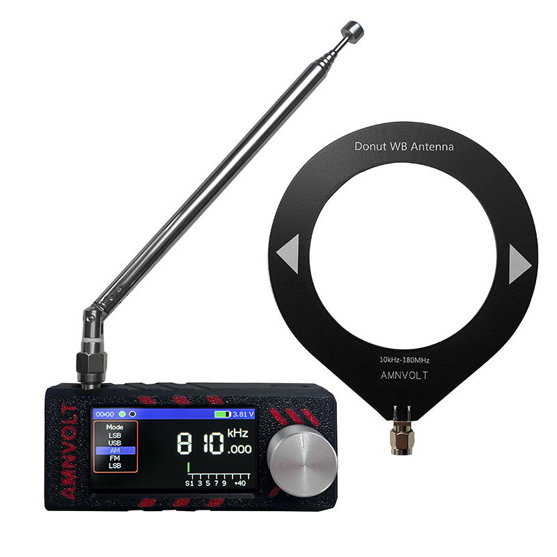 HamGeek Upgraded Version ATS Mini V3 SI4732 Full Band DSP Receiver with Donut WB Antenna and Telescopic Antenna