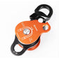 Aluminum Alloy Universal Double Pulley 44KN Outdoor Hiking Rope Climbing Pulley Support 13mm Ropes