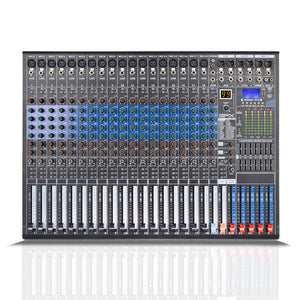 Professional 20-Channel Mixing Console Bluetooth5.0 USB Stage Audio Mixer Built-in DSP 99 Digital Effects