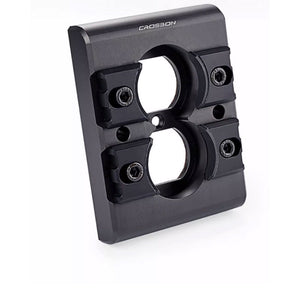 Crosbon Pure Aluminum Wall Outlet Panel American Standard HIFI Wall Socket Panel w/ Soft Rubber Pad