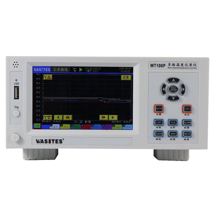 WASITES WT100P-32 32CH Multi-Channel Temperature Recorder w/ 5" Touch Screen Curve &amp; Cylinder Chart