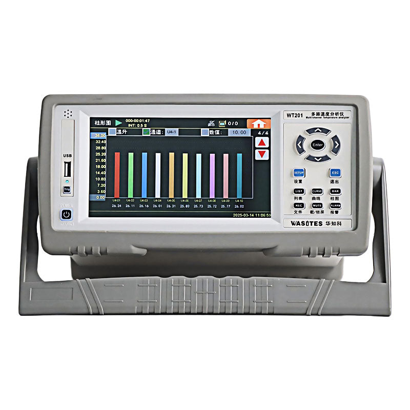 WASITES WASITES WT201-40 40CH Multi-Channel Temperature Analyzer 7-Inch Touch Screen Supports Wired/Wireless Expansion