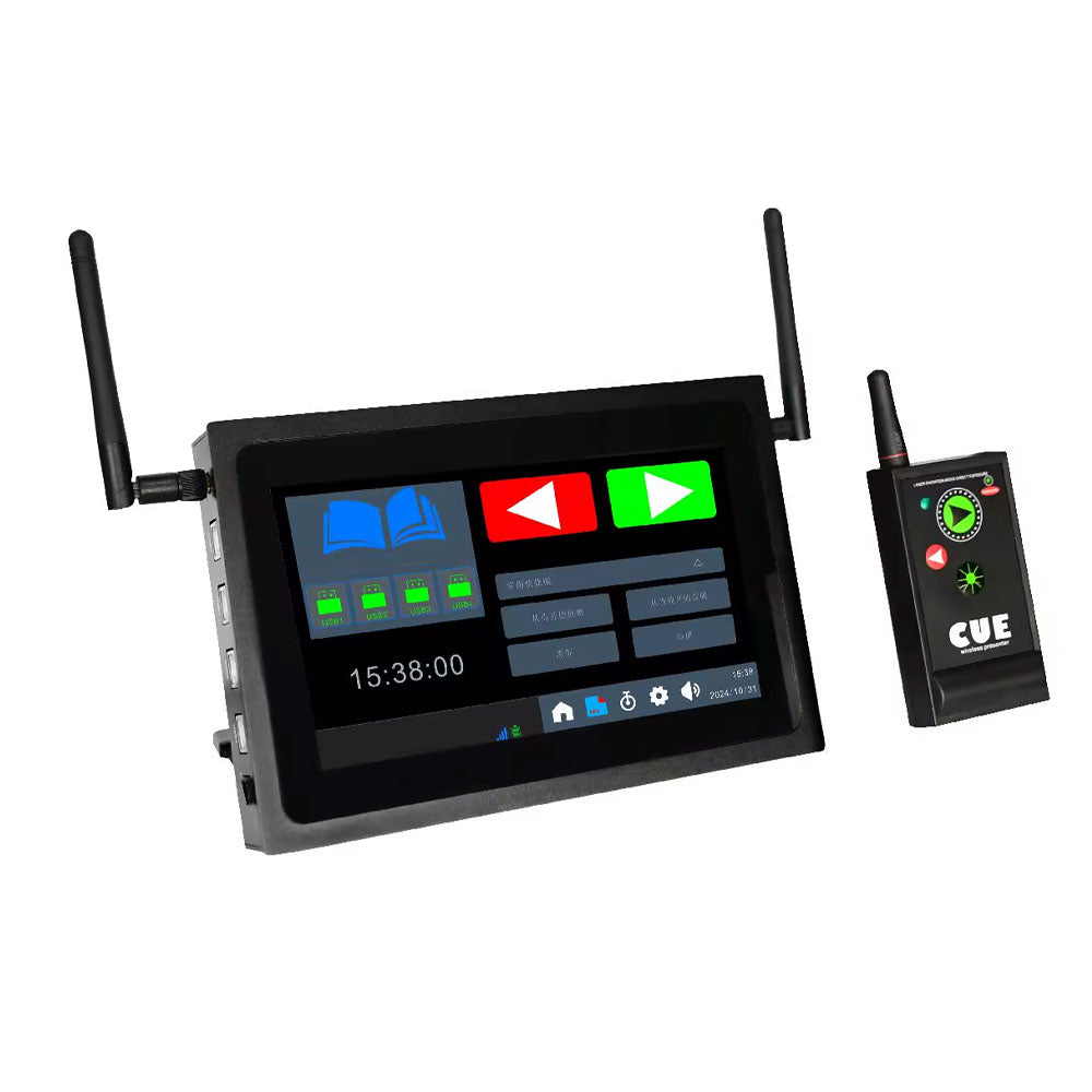 CUE PLUS Professional Wireless Presentation Controller Advanced Timer PPT Controller Compatible with Multi-platforms