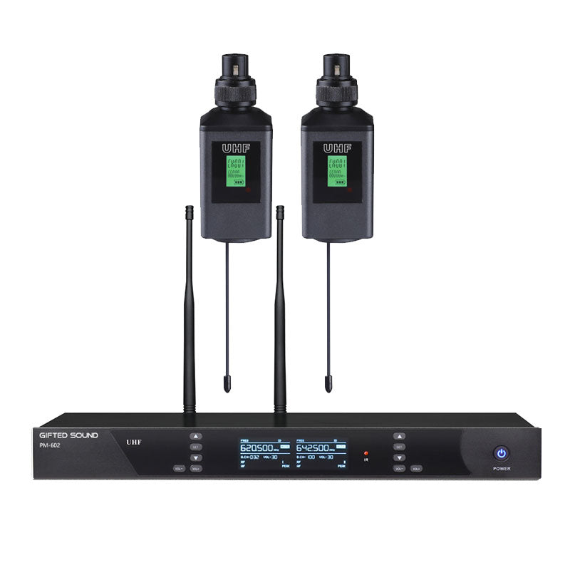 PM-602 One-to-Two 612.5-667.25MHz U-band Professional Wireless Transmitter and Receiver for Conference Microphones