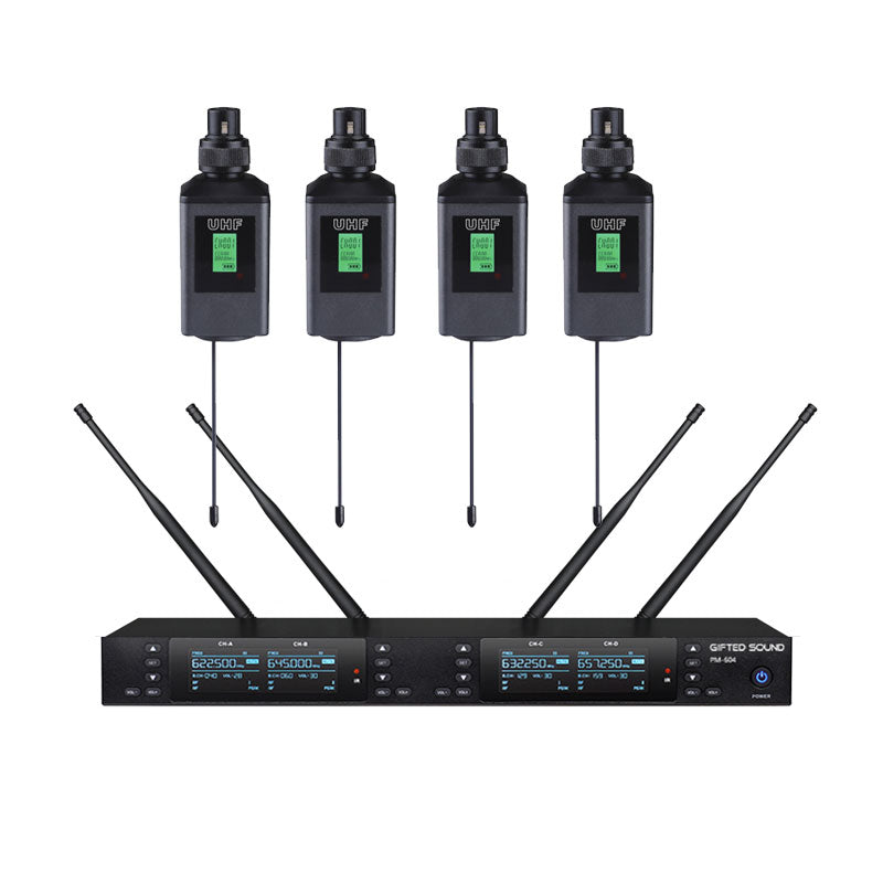 PM-604 One-to-Four 612.5-667.25MHz U-band Professional Wireless Transmitter and Receiver for Conference Microphones