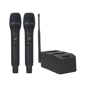 Double LS01 Low Noise Digital Professional Wireless Handheld Microphone with LS05 Charging Base Receiver