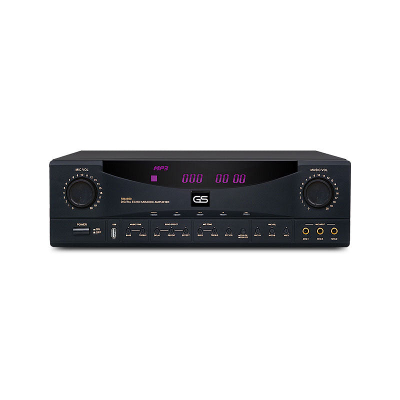 GS GSQ-150 150W Power Amplifier Bluetooth High Power KTV/Home Audio Amplifier Support 6-Channel Microphone Input