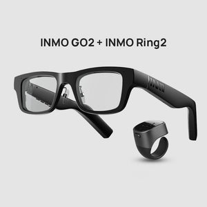 INMO Go2 AR Translation Glasses 40+ Languages 90+ Accents and Teleprompter Support &amp; INMO Ring2