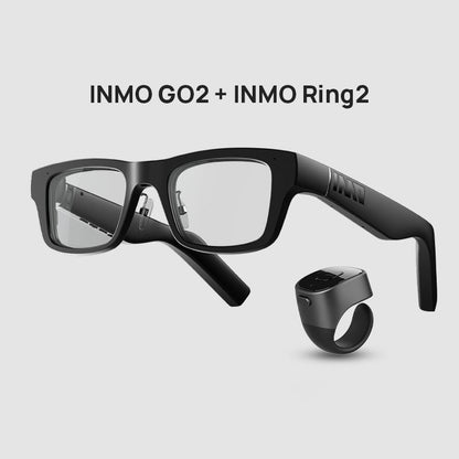 INMO Go2 AR Translation Glasses 40+ Languages 90+ Accents and Teleprompter Support &amp; INMO Ring2
