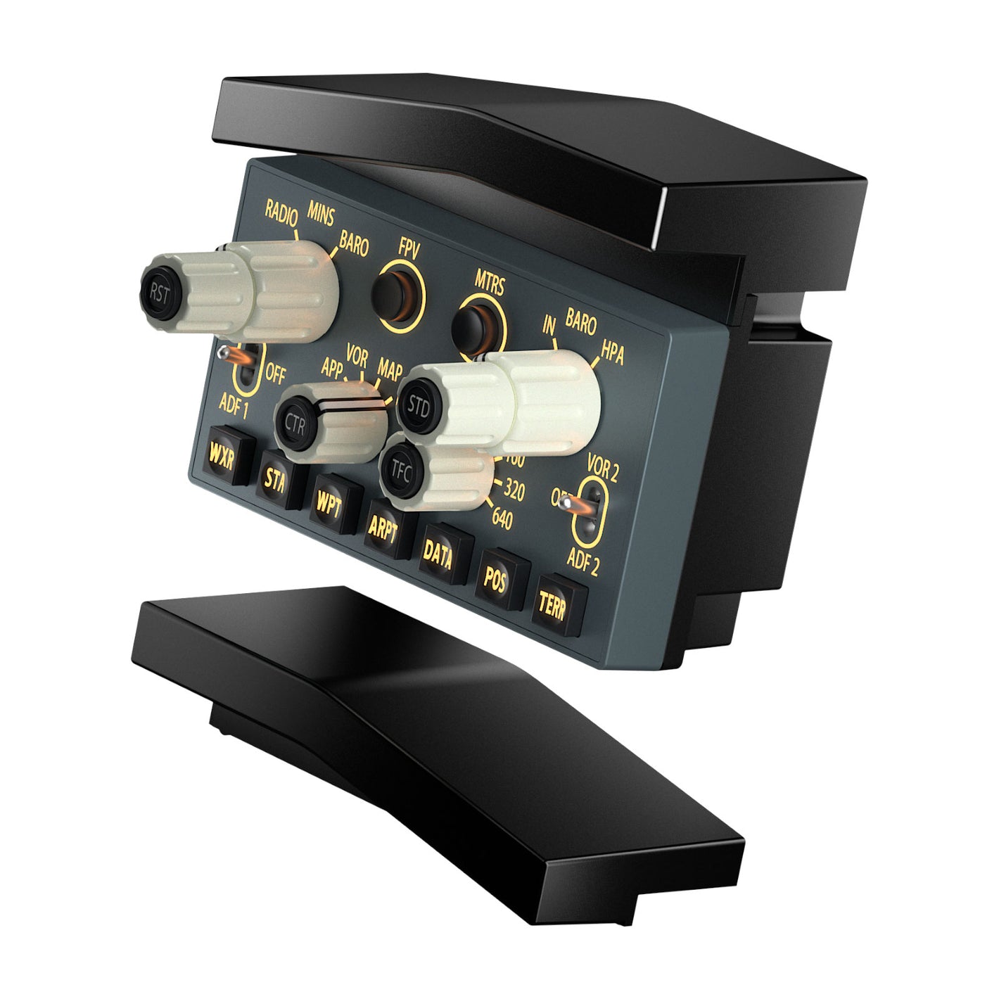 WINWING PDC3M Zibo PMDG iFly Flight Simulation Panel Built-in VSD Button 360° Detent-free Selector Support for X-Plane MSFS