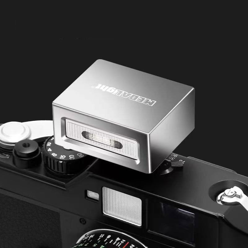 MEDALight F1 Mini Flash Small Camera Flash with (Silver) Metal Case for Canon Sony Fujifilm Olympus