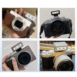 MEDALight F1 Mini Flash Small Camera Flash (Silver) Metal Case + Diffuser for Canon Sony Fujifilm