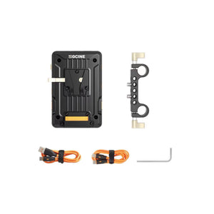 ZGCINE VM VP1 Kit1 V-Mount Battery Plate with Fixed Angle &amp; 15mm Rod Clamp for TILTA Camera Cages